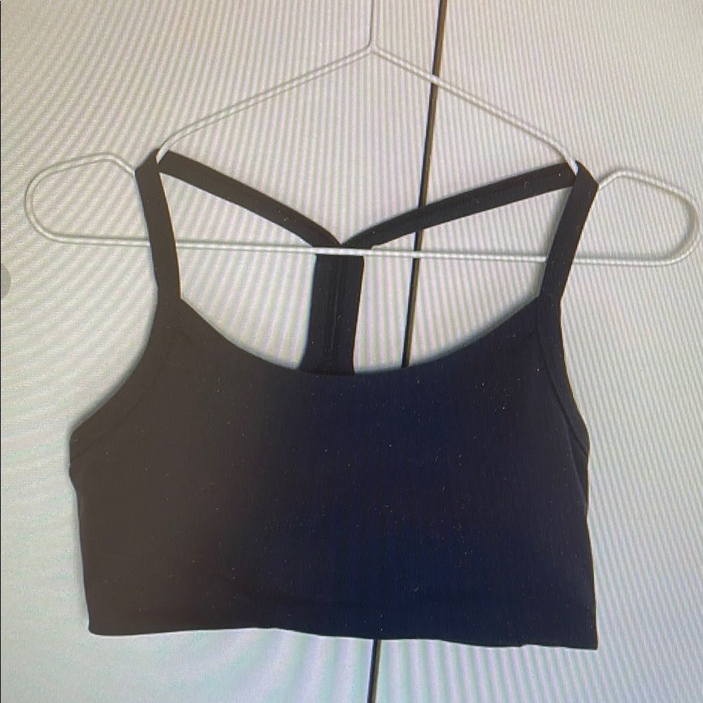 Black Strappy Crop Top